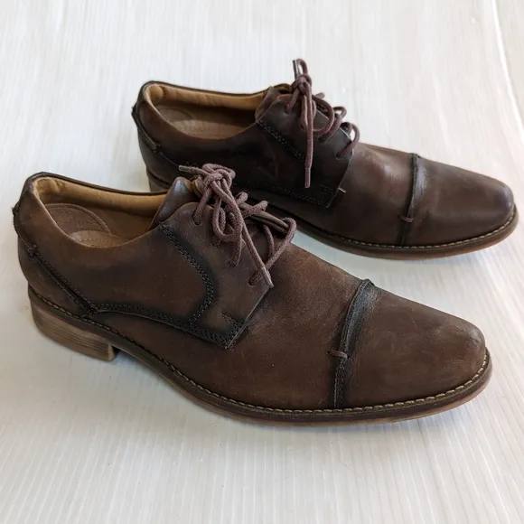 BELVEDERE Paris brown leather oxford loafers dress shoes