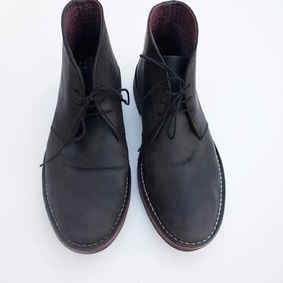Ben Sherman Men's Lace Up Ankle Leather Boots Size 9.5