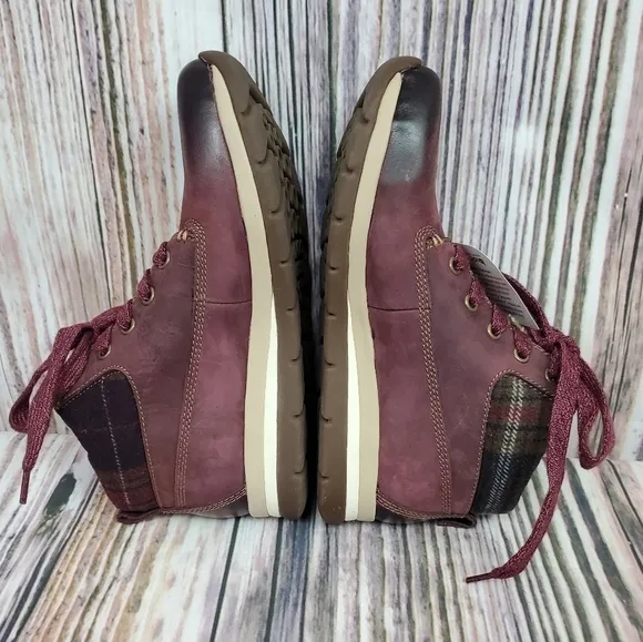 Bionica Eggplant Tucson Knit Lace Up Hiker Boots