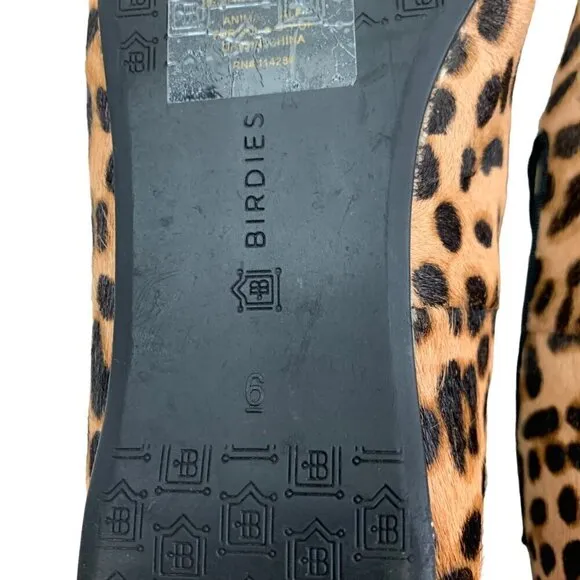 Birdies Starling Animal Print/Leopard/Cheetah Haircalf Flats Women's Size 6