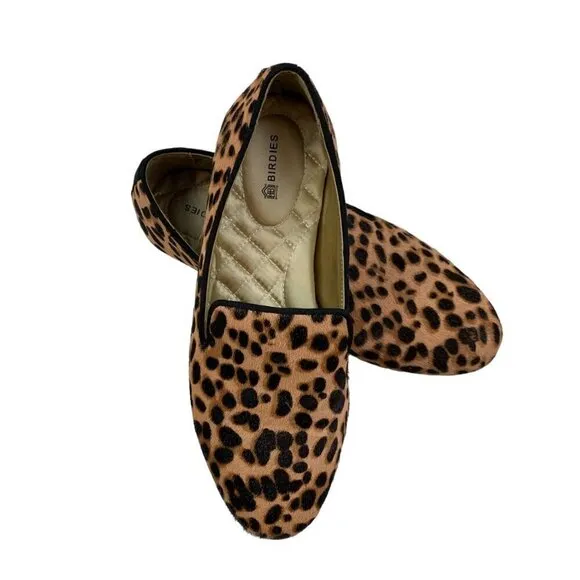 Birdies Starling Animal Print/Leopard/Cheetah Haircalf Flats Women's Size 6
