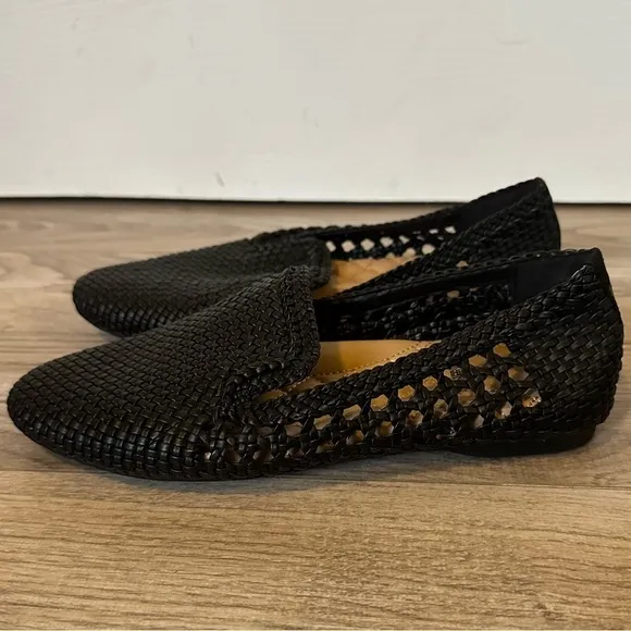 Birdies The Starling Black Mesh Woven  Flats