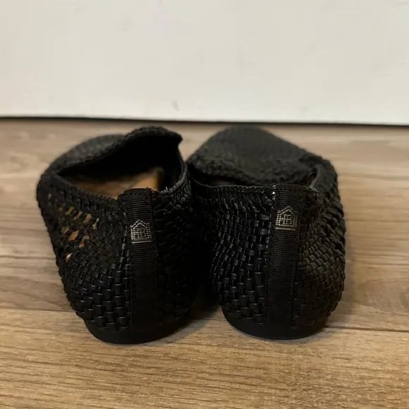 Birdies The Starling Black Mesh Woven  Flats