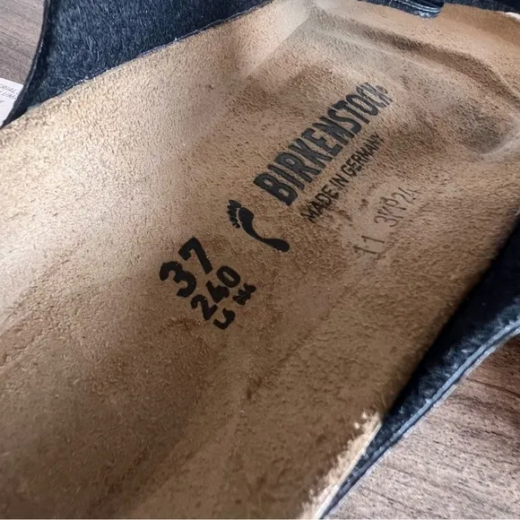Birkenstock Arizona Black Gator Gleam Women's Sandal Size 37 aka 6 #242649