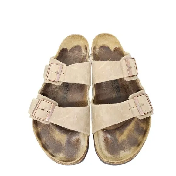 BIRKENSTOCK ARIZONA SUEDE LEATHER MEN'S SANDALS 0051461 SZ 44 US 10.5 TWO STRAP