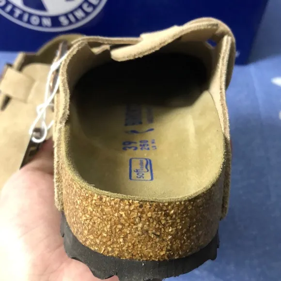 Birkenstock Boston Cream Mules Classic Clog Design - Narrow