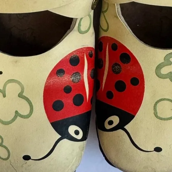 Birkenstock Dorian Ladybird Lady Bug Clogs Sandals Shoes Maryjane Mules Boho  7