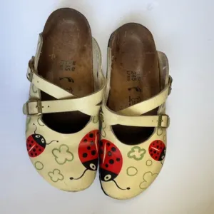 Birkenstock Dorian Ladybird Lady Bug Clogs Sandals Shoes Maryjane Mules Boho  7