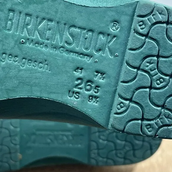 Birkenstock Professional Men's Size 7.5 Green Clogs Profi Birki Walking Shoes