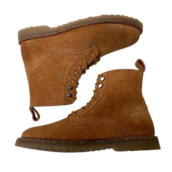 Birkenstock Bryson Combat Suede Boots 42 W11 cashew tan lace up excellent used