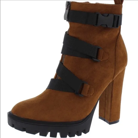 Black &amp; Brown Military Lux Suede High Platform Boots