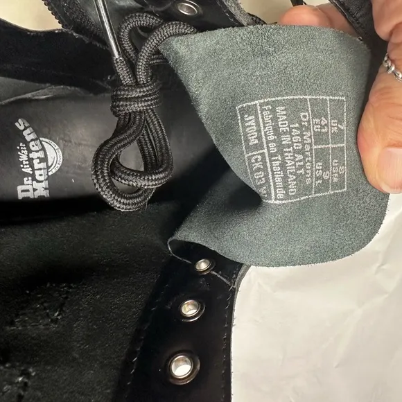Black Combat Boots with Buckle Detail