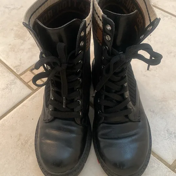 Black Combat boots
