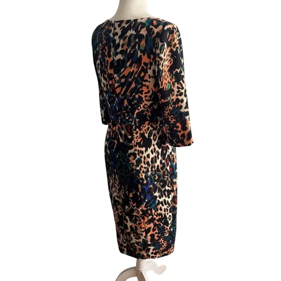 Black Halo Marissa Leopard Sheath Dress