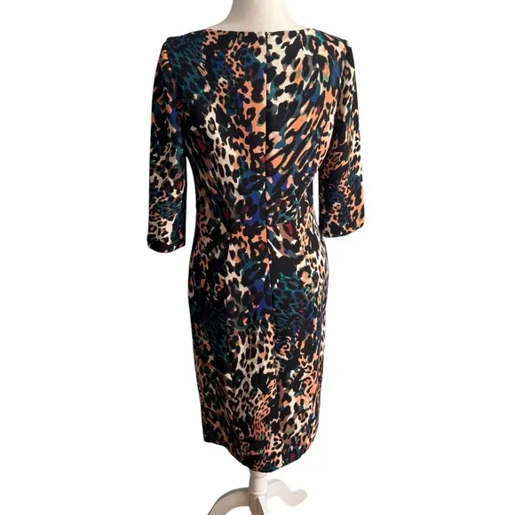 Black Halo Marissa Leopard Sheath Dress