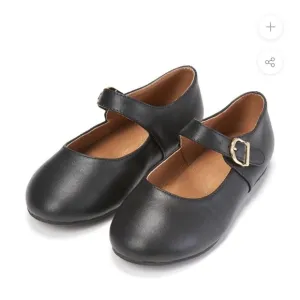 Black leather shoes