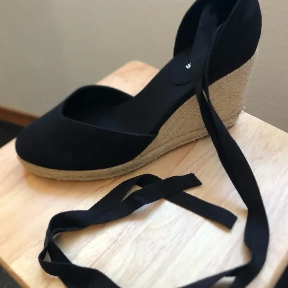 Black Reformation Espadrille Wedges