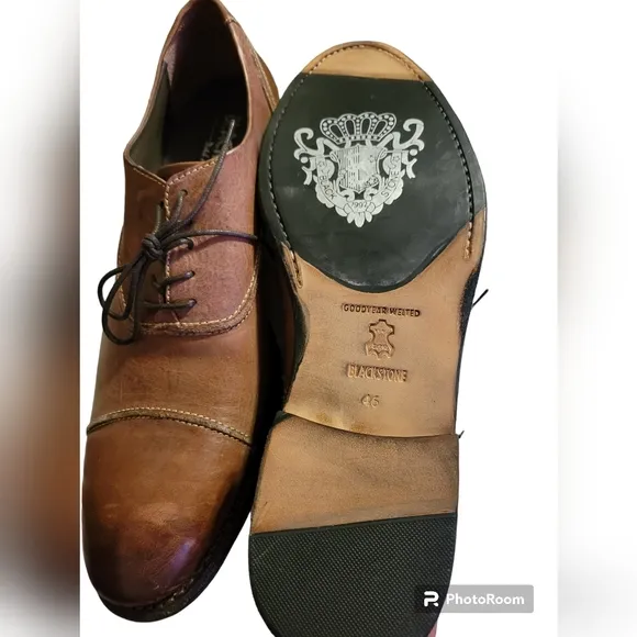 Blackstone Mens Brown AM 25 Oxford Shoes Size 46