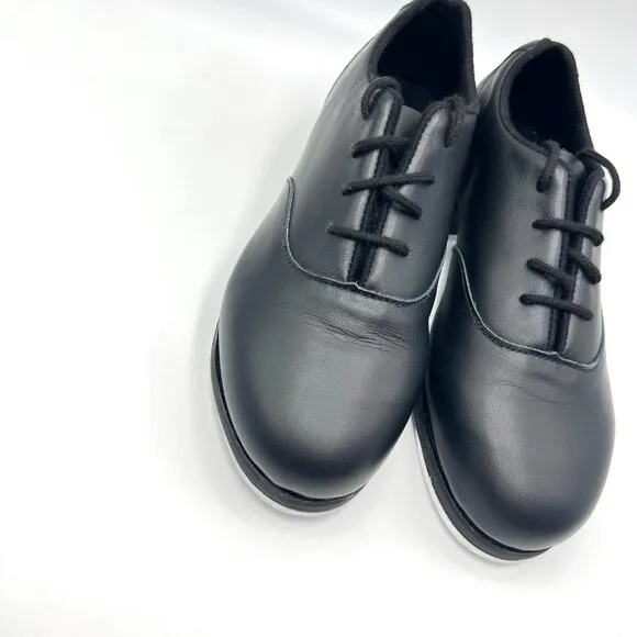 Bloch Big Girls 4.5 S0327L Chloe And Maud Black Leather Oxford Tap Shoes