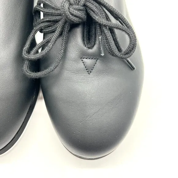 Bloch Womens Size 6.5 S0321L Sync Black Leather Lace Up Jazz Tap Dance Shoes