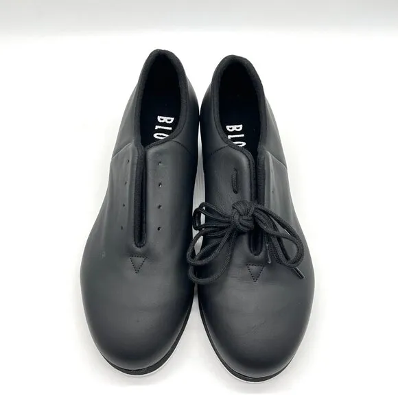 Bloch Womens Size 6.5 S0321L Sync Black Leather Lace Up Jazz Tap Dance Shoes