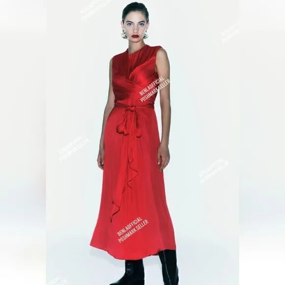 BLOGGER'S FAVE! ZARA SATIN EFFECT DRESS ZW COLLECTION