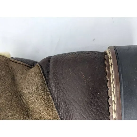 Blondo Outdoor Y2K 90s Genuine Shearling Leather Boots Norfolk Vintage Lace up B