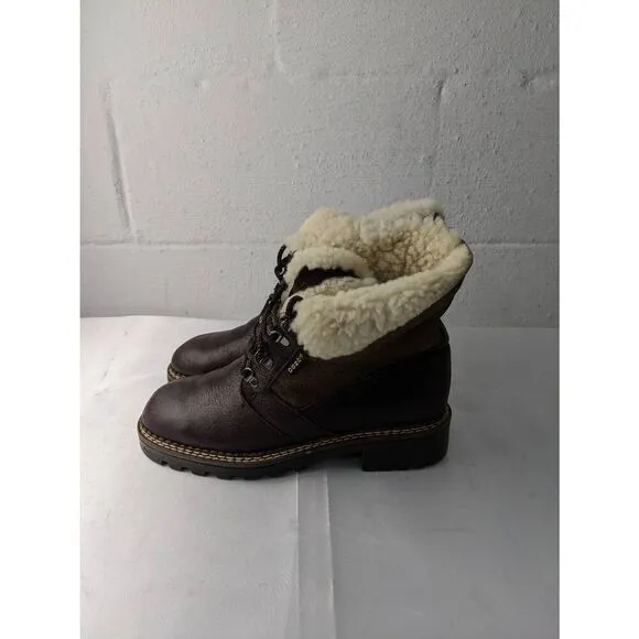 Blondo Outdoor Y2K 90s Genuine Shearling Leather Boots Norfolk Vintage Lace up B