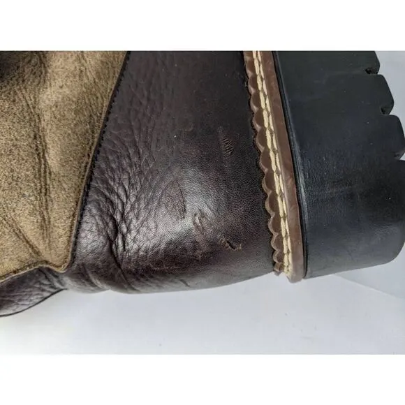 Blondo Outdoor Y2K 90s Genuine Shearling Leather Boots Norfolk Vintage Lace up B