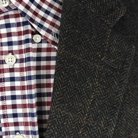Boat House Row Men's Tweed Sport Coat Blazer Two Button Lambs Wool Size‎ 44L