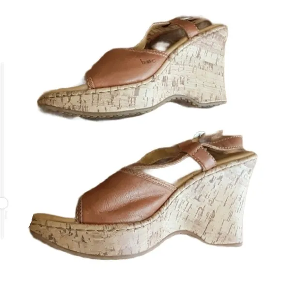 BOC BC6222 Platform Wedges in Cognac EUC sz 7