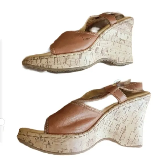 BOC BC6222 Platform Wedges in Cognac EUC sz 7