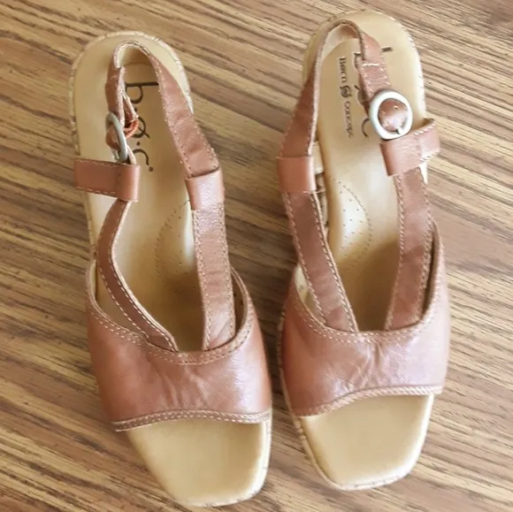 BOC BC6222 Platform Wedges in Cognac EUC sz 7