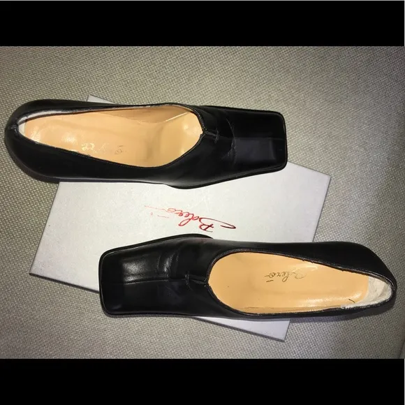 BOLERO Black Nappa Leather Wedges