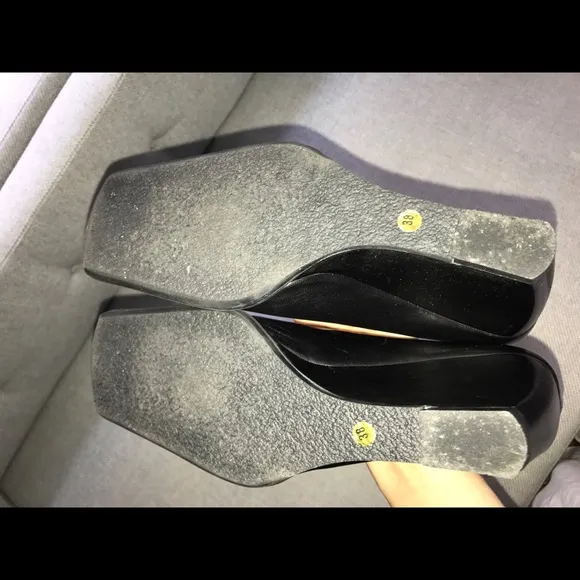 BOLERO Black Nappa Leather Wedges