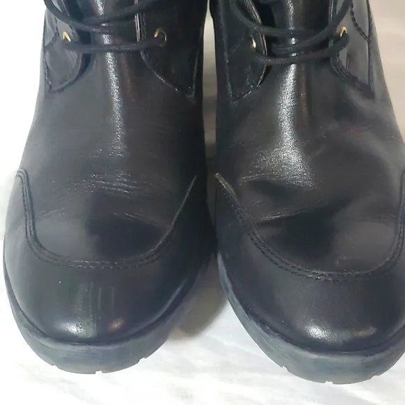 Boots Donald J Pliner Vero Couio Danti Combat Boots Black Leather Women's 10M