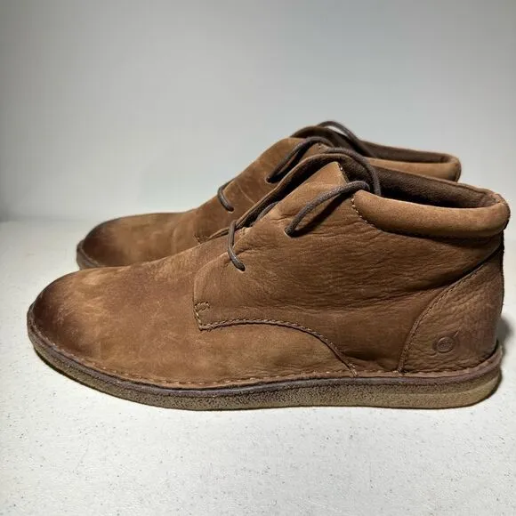 Born Brown Leather Lace Up Chukka Boots Men's 9