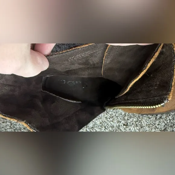 Born Cass distressed suede combat boots 9