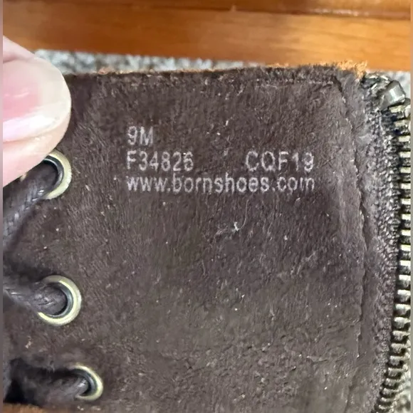 Born Cass distressed suede combat boots 9