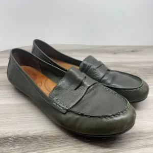 Born Flats Slip On Penny Loafer Womens 9 40.5  (dark Olive) Round Toe Slip On