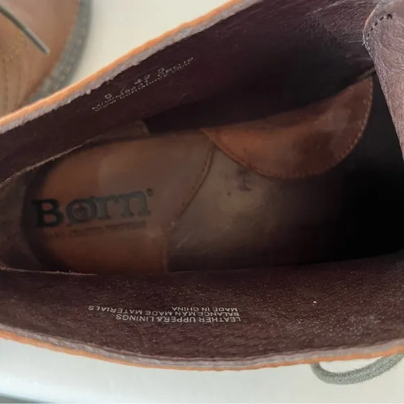 Born Harrison Brown Leather Chukka Boots Lace Up