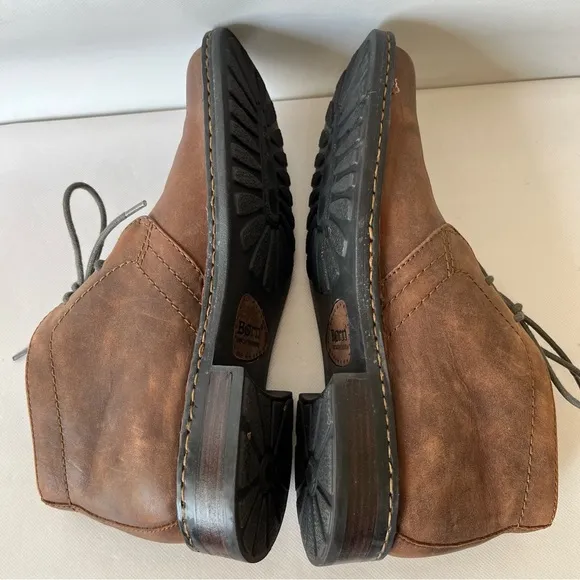 Born Harrison Brown Leather Chukka Boots Lace Up