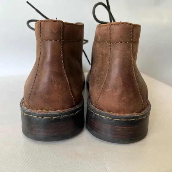 Born Harrison Brown Leather Chukka Boots Lace Up