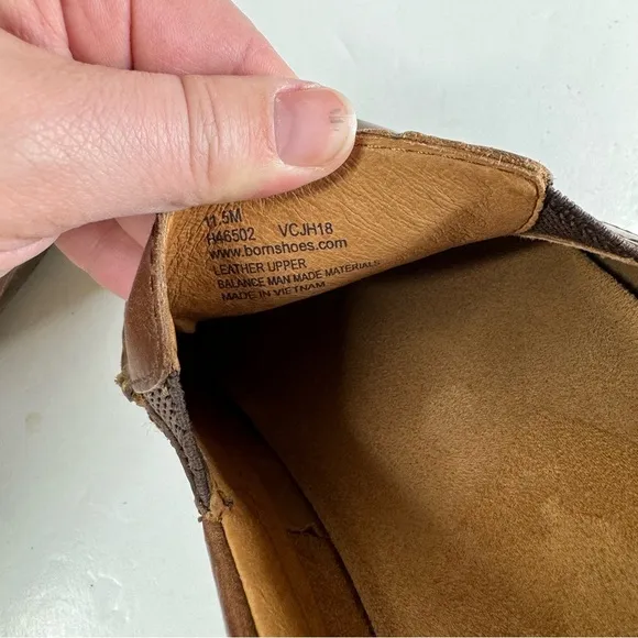 Born Men's Brown Leather Loafers Size 13.5