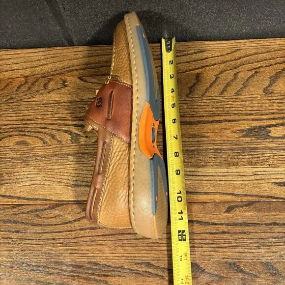 Born Wav 2 Brown 2 Tone Leather Moc Toe Boat Shoes Men’s 10