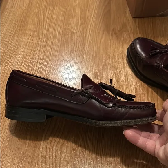 Bostonian Crown Windsor First Flex Men's Brown Loafers With Tassels Sz 10 D/B