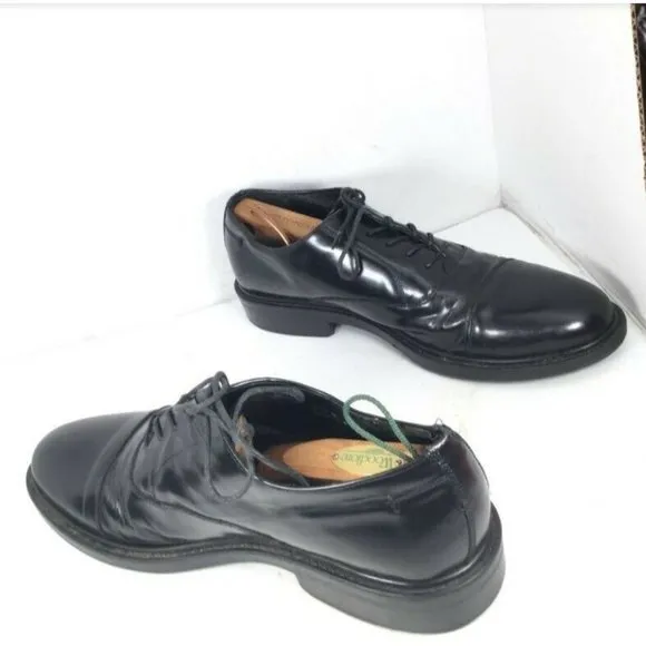 Bostonian Strada Men's Leather Oxford Lace-Up Shoes Black Size 12
