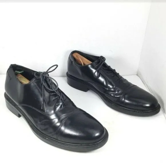 Bostonian Strada Men's Leather Oxford Lace-Up Shoes Black Size 12