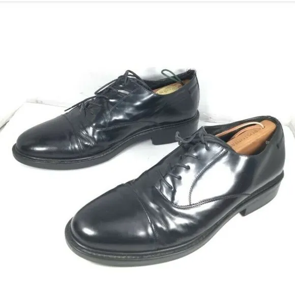 Bostonian Strada Men's Leather Oxford Lace-Up Shoes Black Size 12