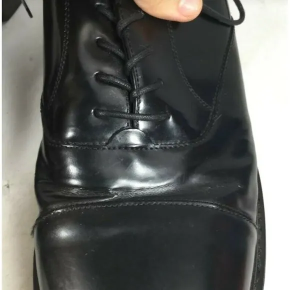 Bostonian Strada Men's Leather Oxford Lace-Up Shoes Black Size 12
